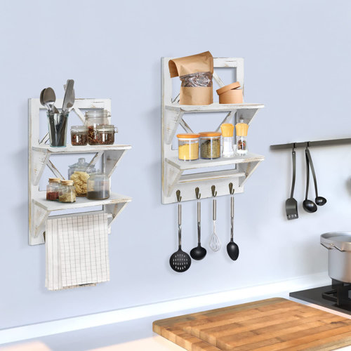 Gracie Oaks Yailynn Solid Wood Accent Shelf Wayfair